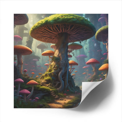 Whimsical Fairy Tale Mushroom Stickers Nature Decor Magical Art Indoor/Outdoor Use Playful Gifts - Paper products