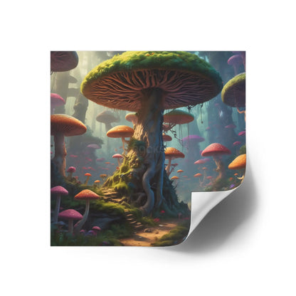 Whimsical Fairy Tale Mushroom Stickers Nature Decor Magical Art Indoor/Outdoor Use Playful Gifts - Paper products