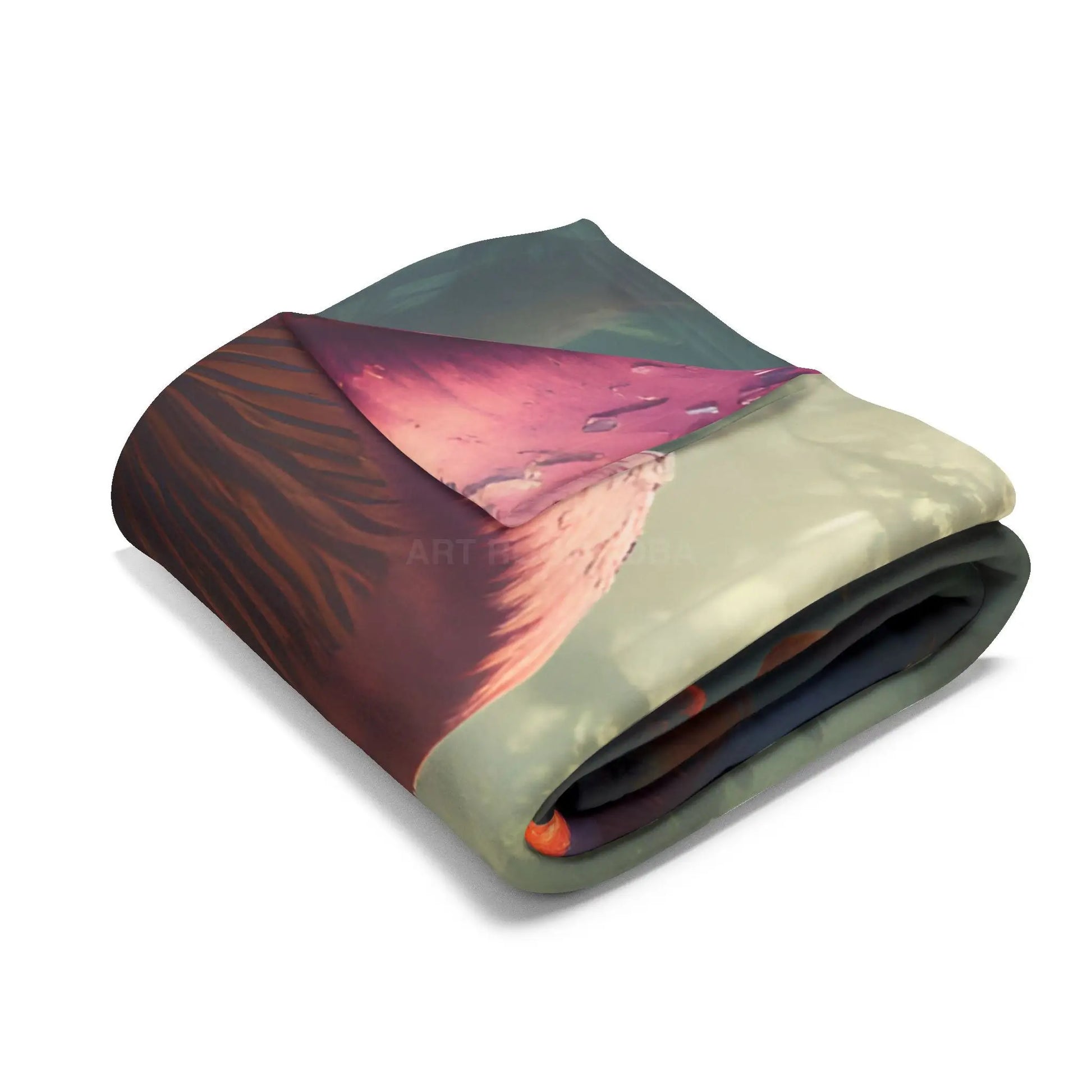 Whimsical Mushroom Fleece Blanket - Cozy Blanket for Home Décor Gift for Nature Lovers Boho Room Accent - Home Decor