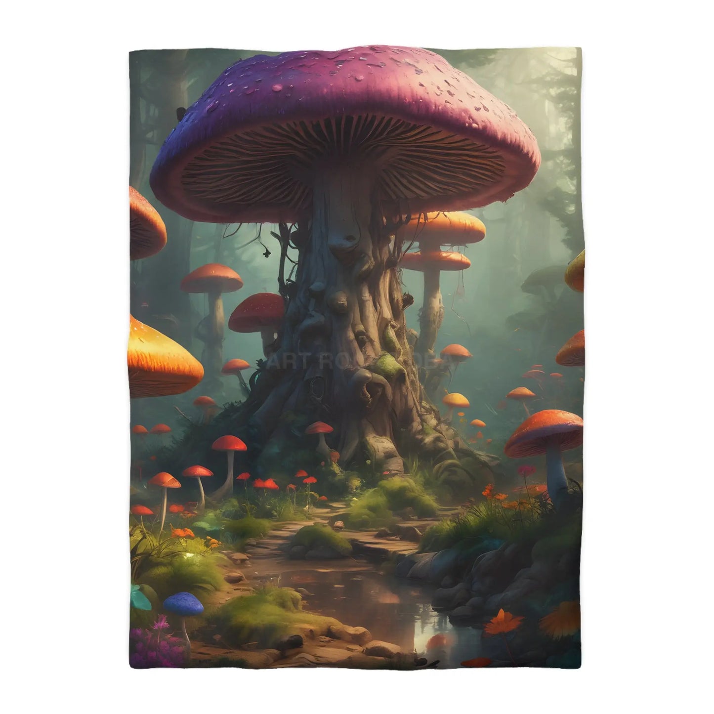 Whimsical Mushroom Microfiber Duvet Cover Cozy Bedroom Decor Forest Theme Bedding Magical Home Gift Nature-Inspired