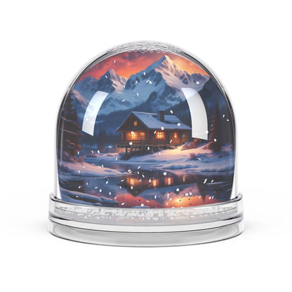Winter Cabin Snow Globe – Cozy Mountain Holiday Décor - 3.5’’ × 3.4’’ - Home Decor