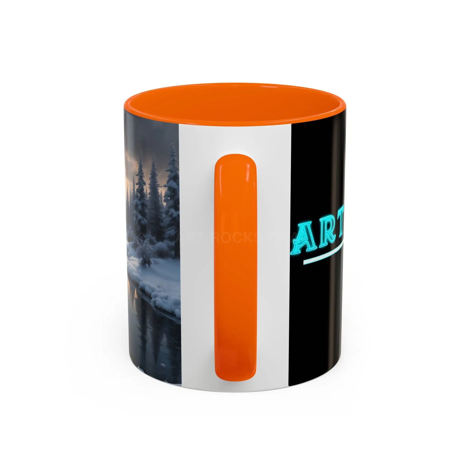 Winter Lake Coffee Mug – Snowy Mountain Landscape Accent Mug - Mug