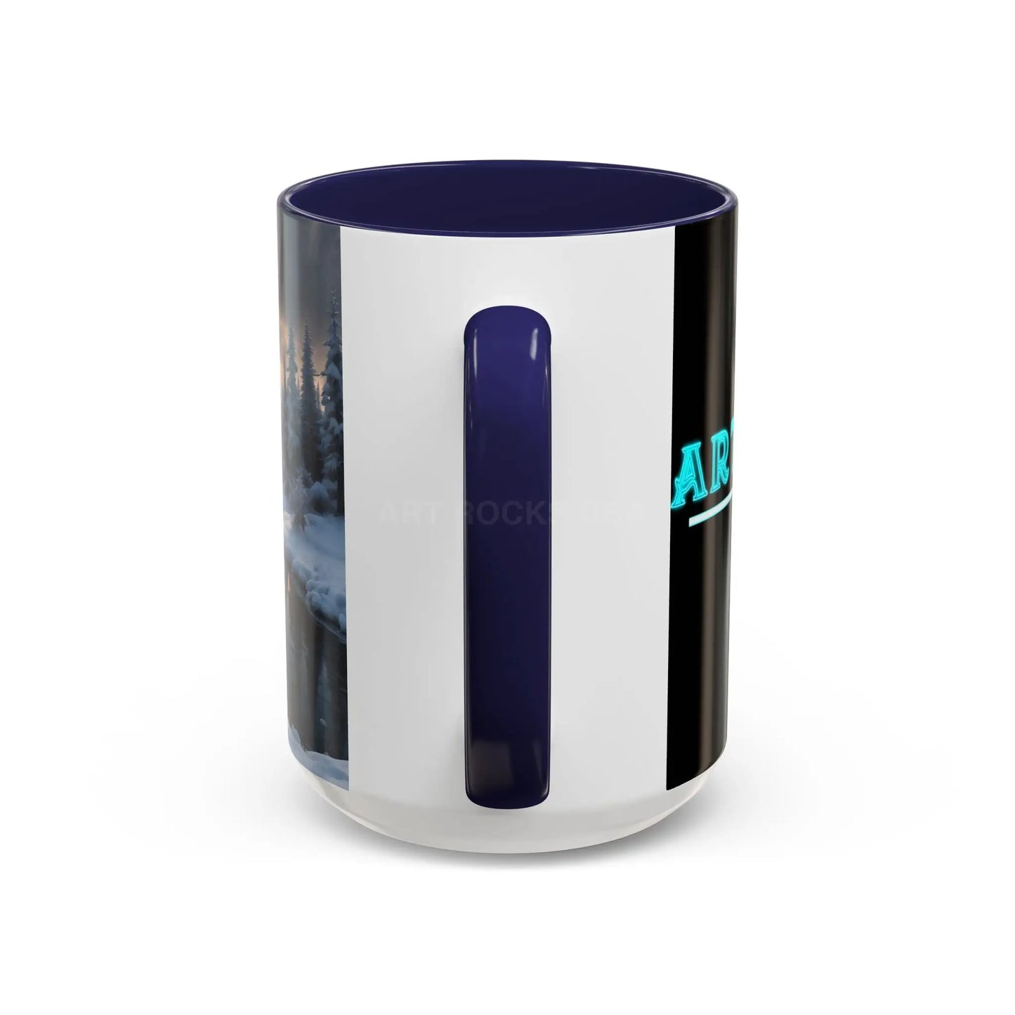 Winter Lake Coffee Mug – Snowy Mountain Landscape Accent Mug - Mug
