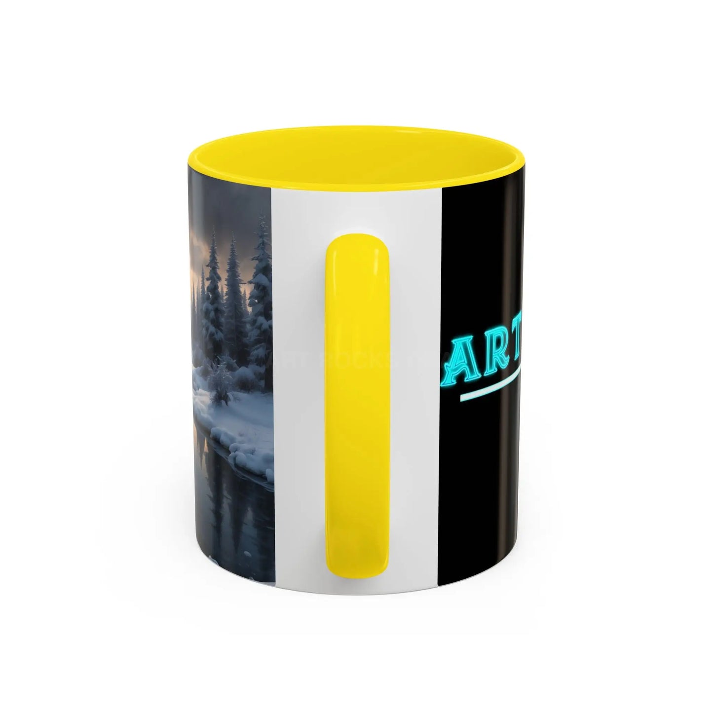 Winter Lake Coffee Mug – Snowy Mountain Landscape Accent Mug - Mug