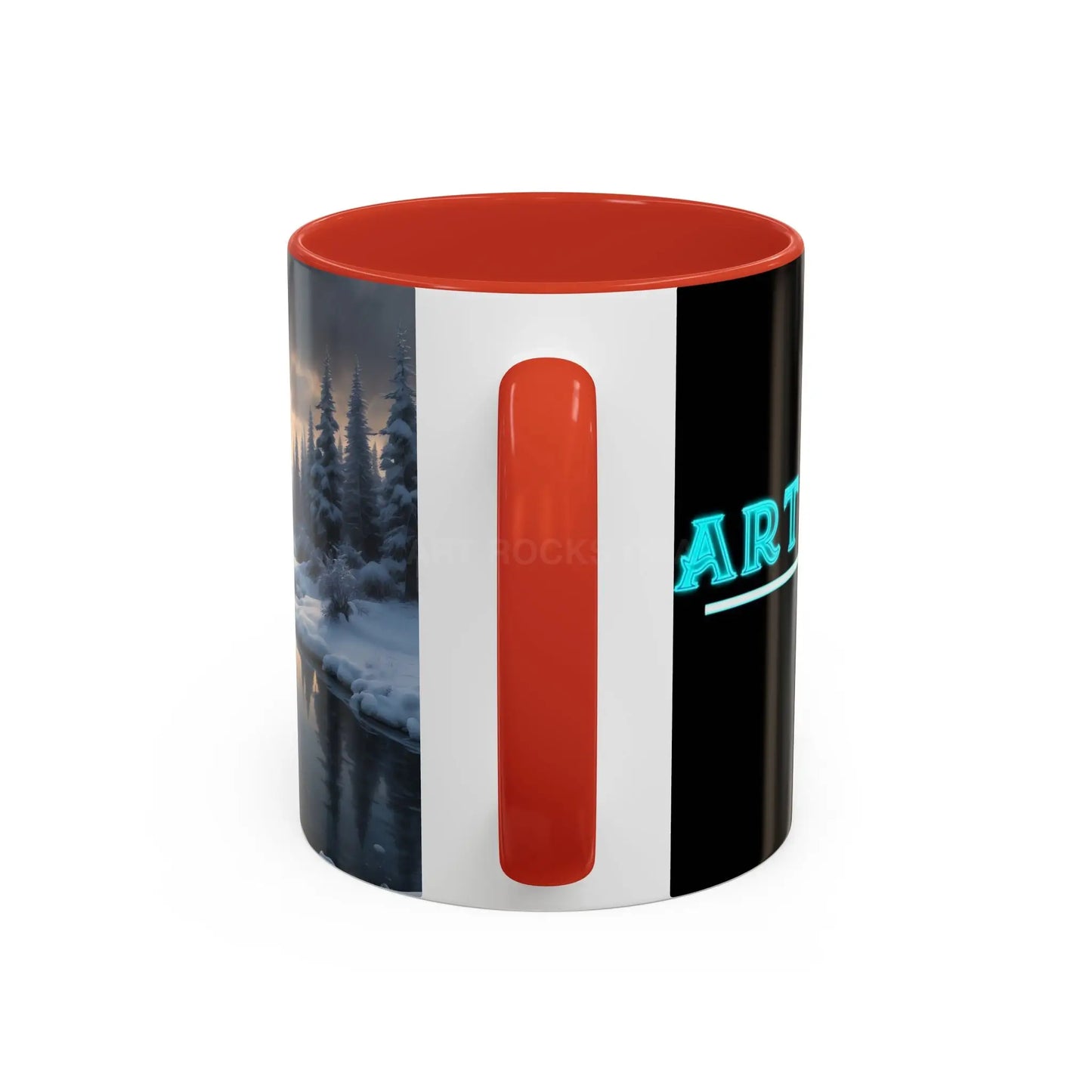 Winter Lake Coffee Mug – Snowy Mountain Landscape Accent Mug - Mug