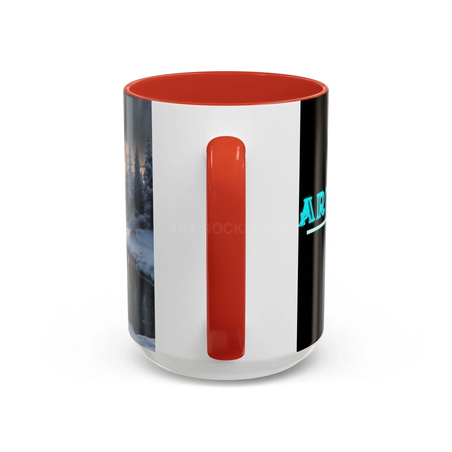 Winter Lake Coffee Mug – Snowy Mountain Landscape Accent Mug - Mug