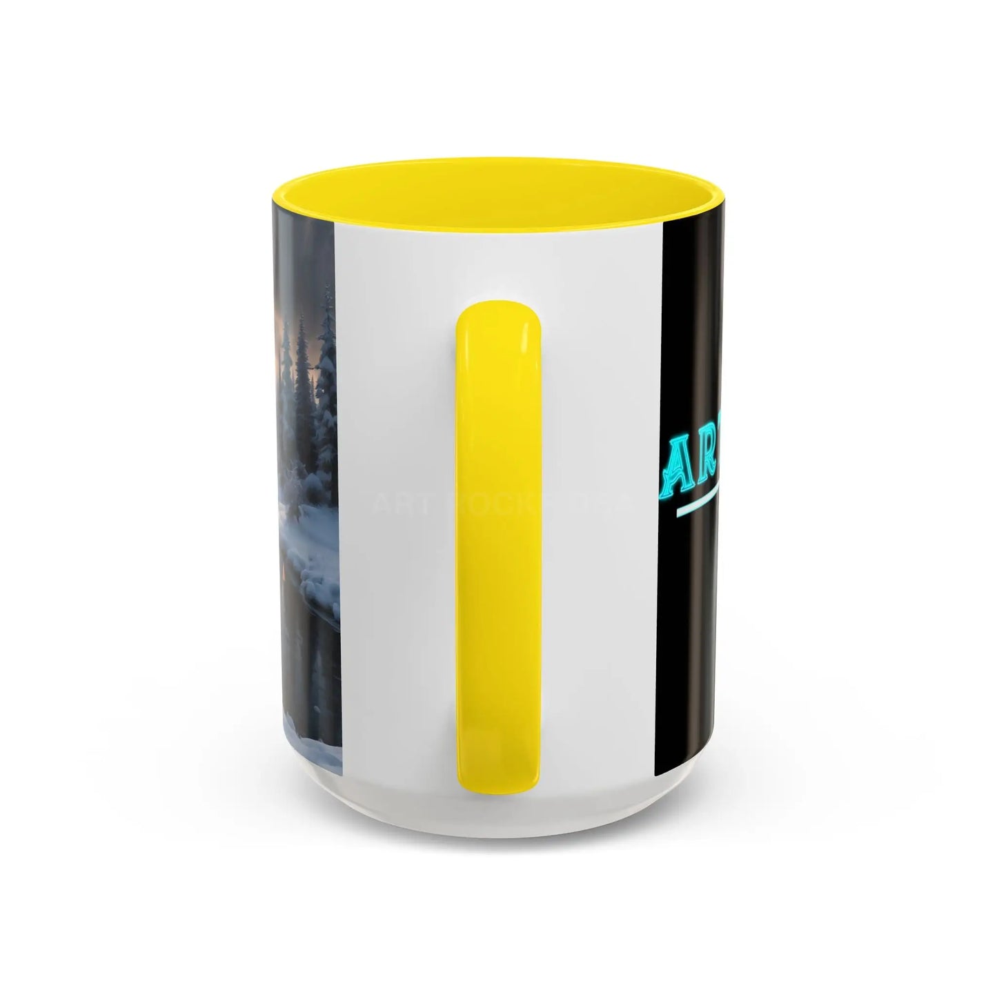 Winter Lake Coffee Mug – Snowy Mountain Landscape Accent Mug - Mug