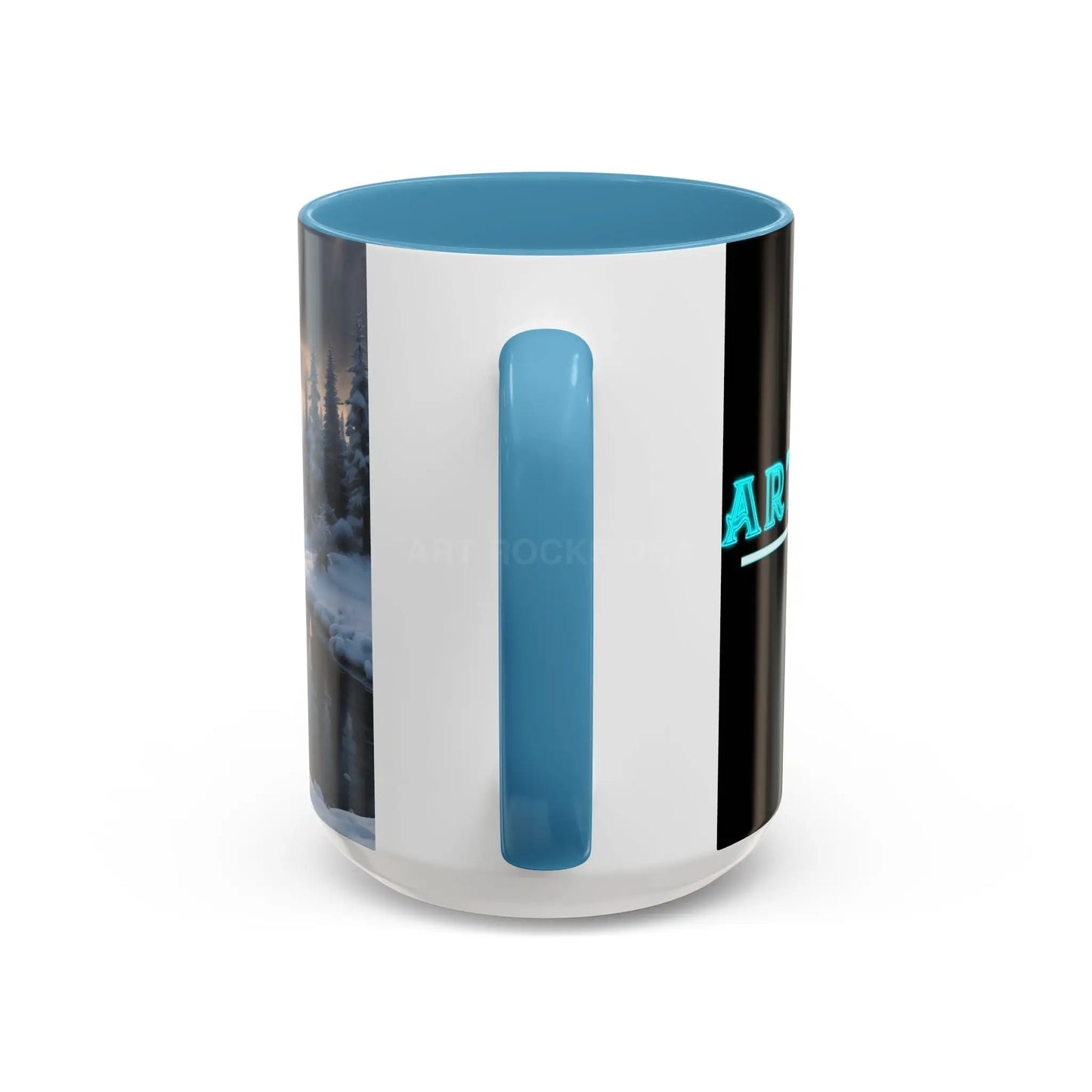 Winter Lake Coffee Mug – Snowy Mountain Landscape Accent Mug - Mug