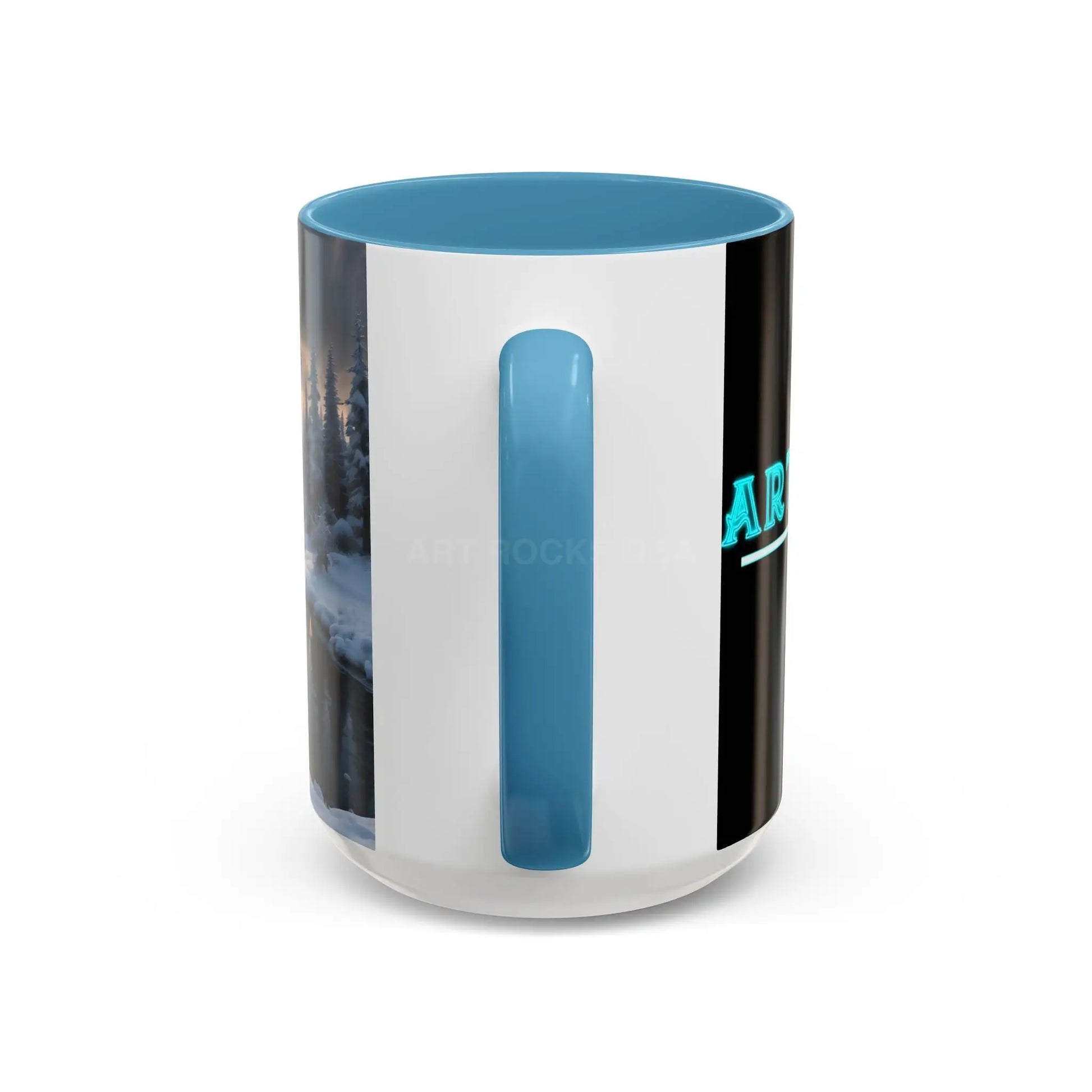 Winter Lake Coffee Mug – Snowy Mountain Landscape Accent Mug - Mug