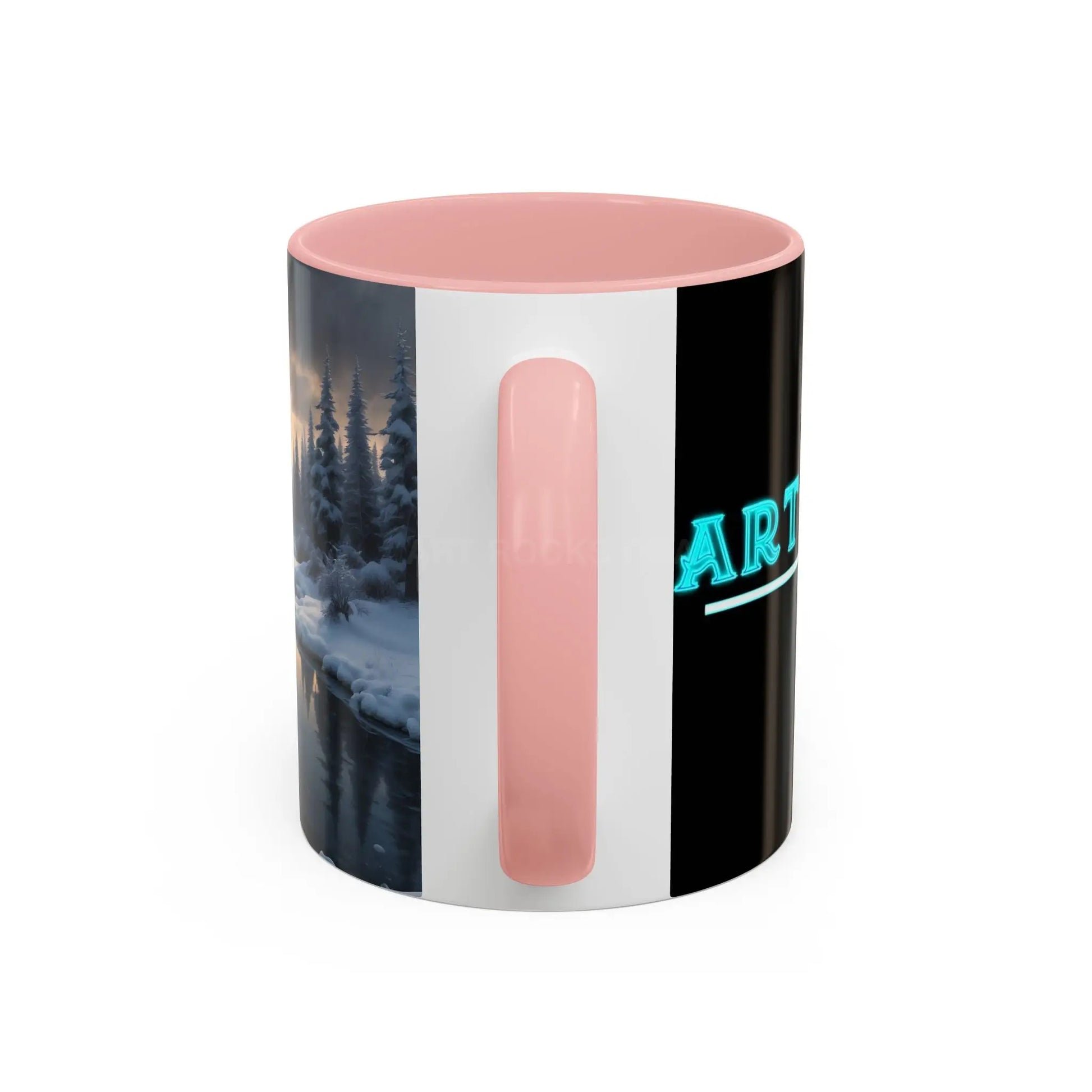 Winter Lake Coffee Mug – Snowy Mountain Landscape Accent Mug - Mug