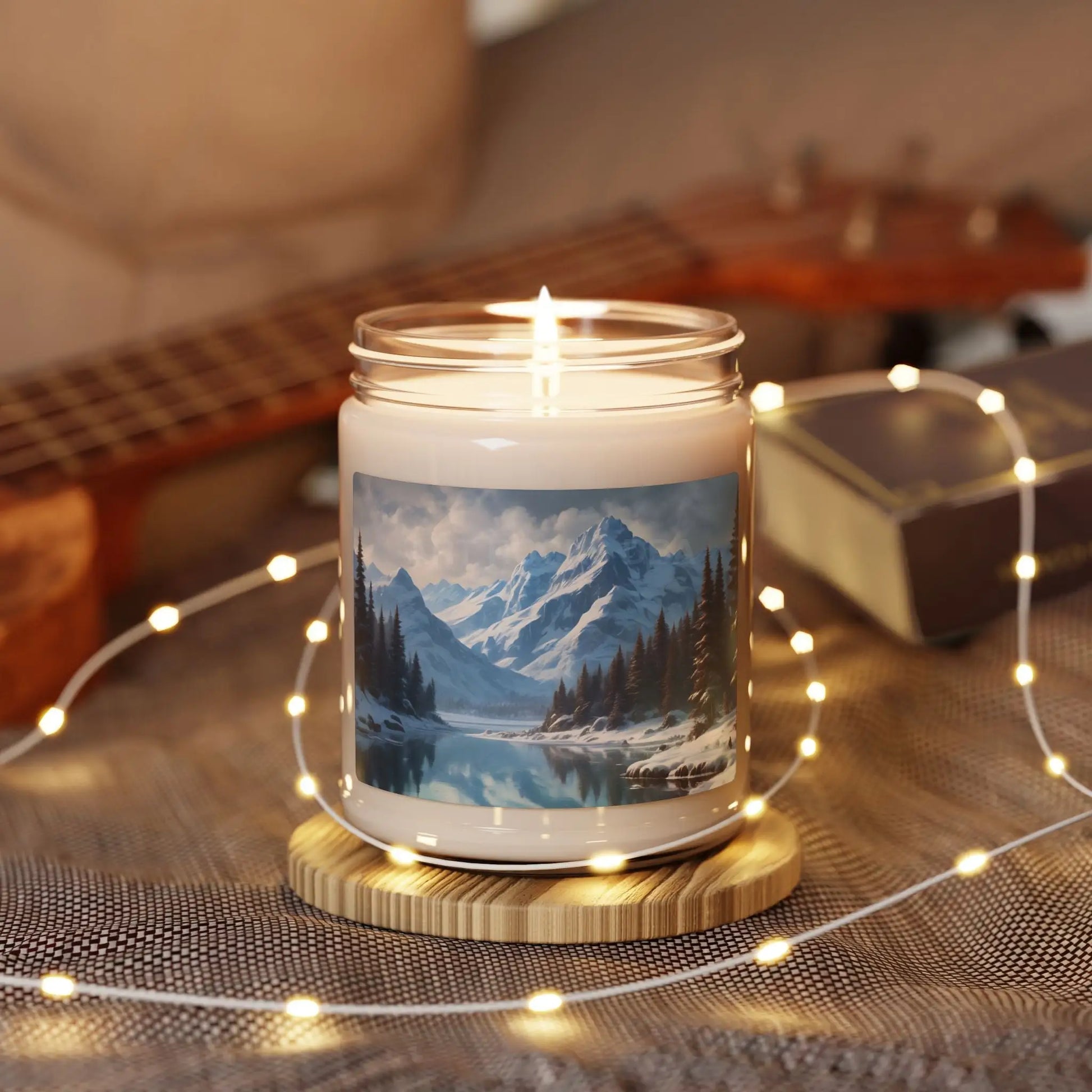 Winter Lake in The Mountains Scented Soy Candle Cozy Home Decor Gift for Nature Lovers Relaxation Aromatherapy - Home