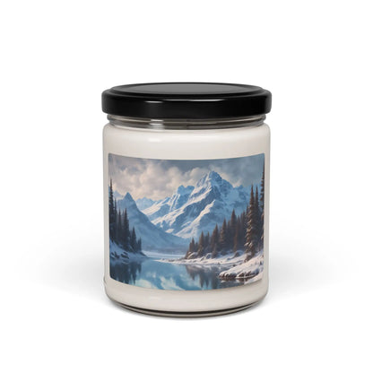Winter Lake in The Mountains Scented Soy Candle Cozy Home Decor Gift for Nature Lovers Relaxation Aromatherapy