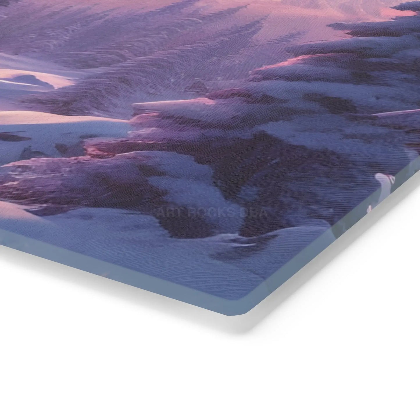 Winter Lodge Scene Cutting Board — Astronaut Explorer Snowy Chalet Kitchen Decor - Home Decor