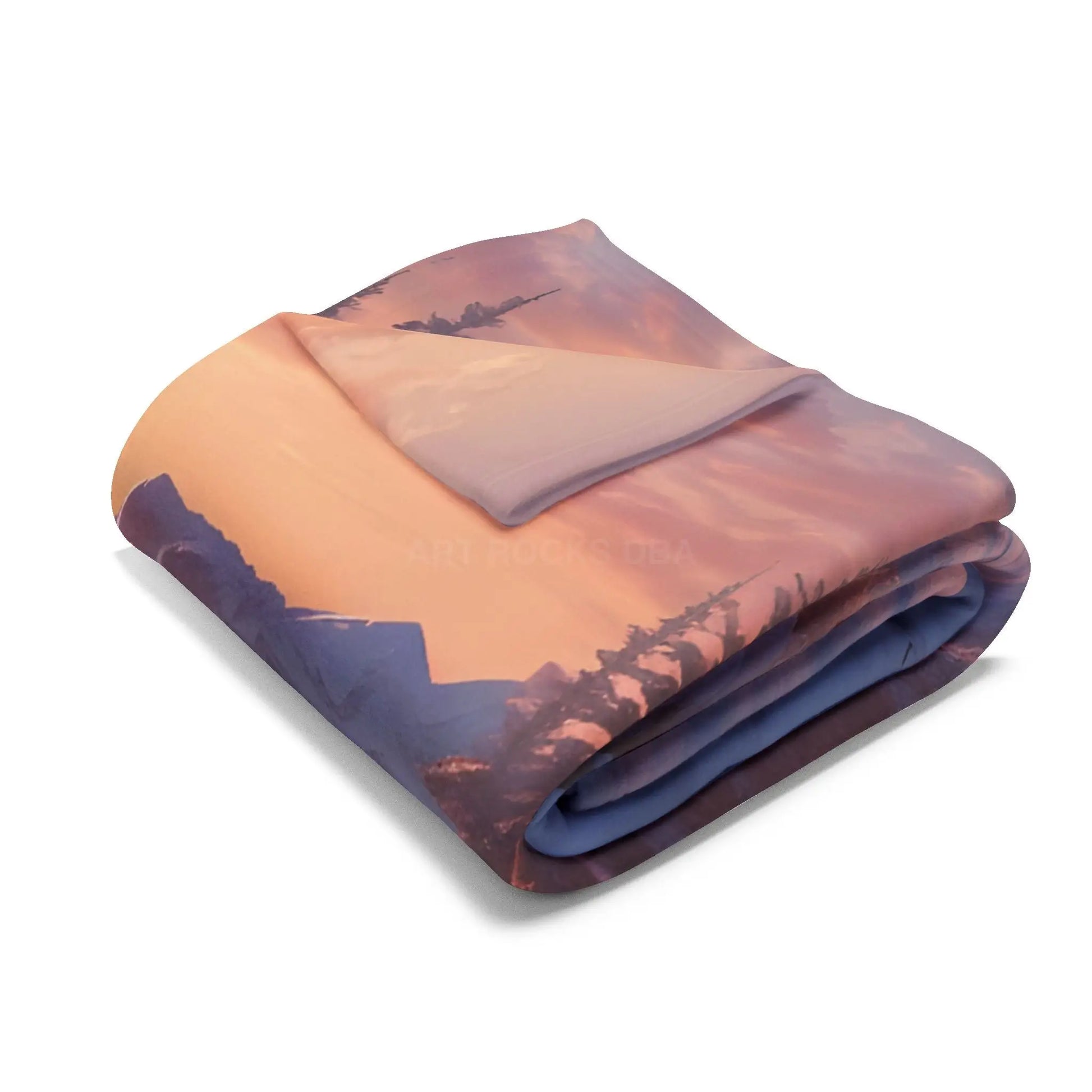 Winter Meadow Sunset Arctic Fleece Blanket – Cozy Winter Home Décor - Home Decor