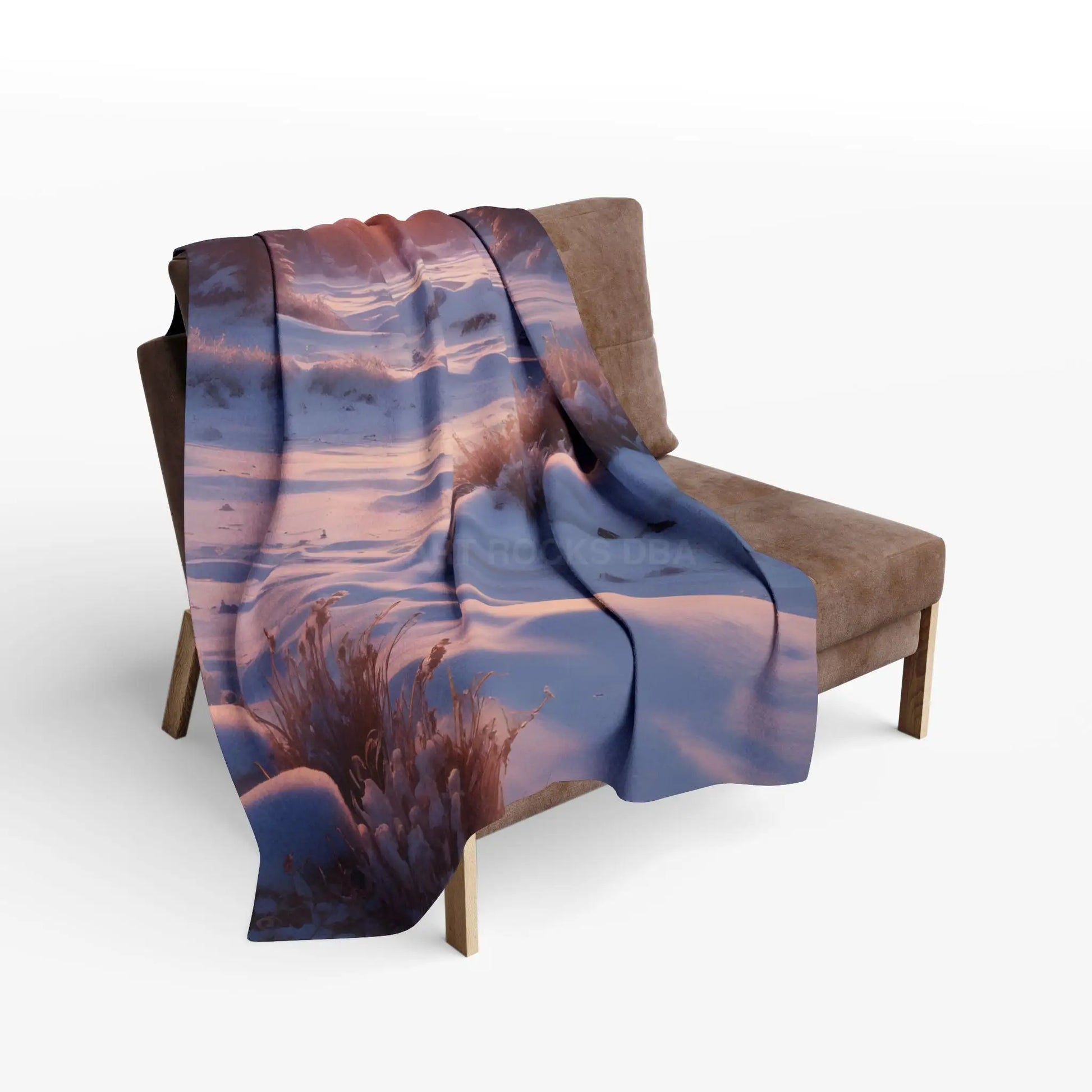 Winter Meadow Sunset Arctic Fleece Blanket – Cozy Winter Home Décor - Home Decor