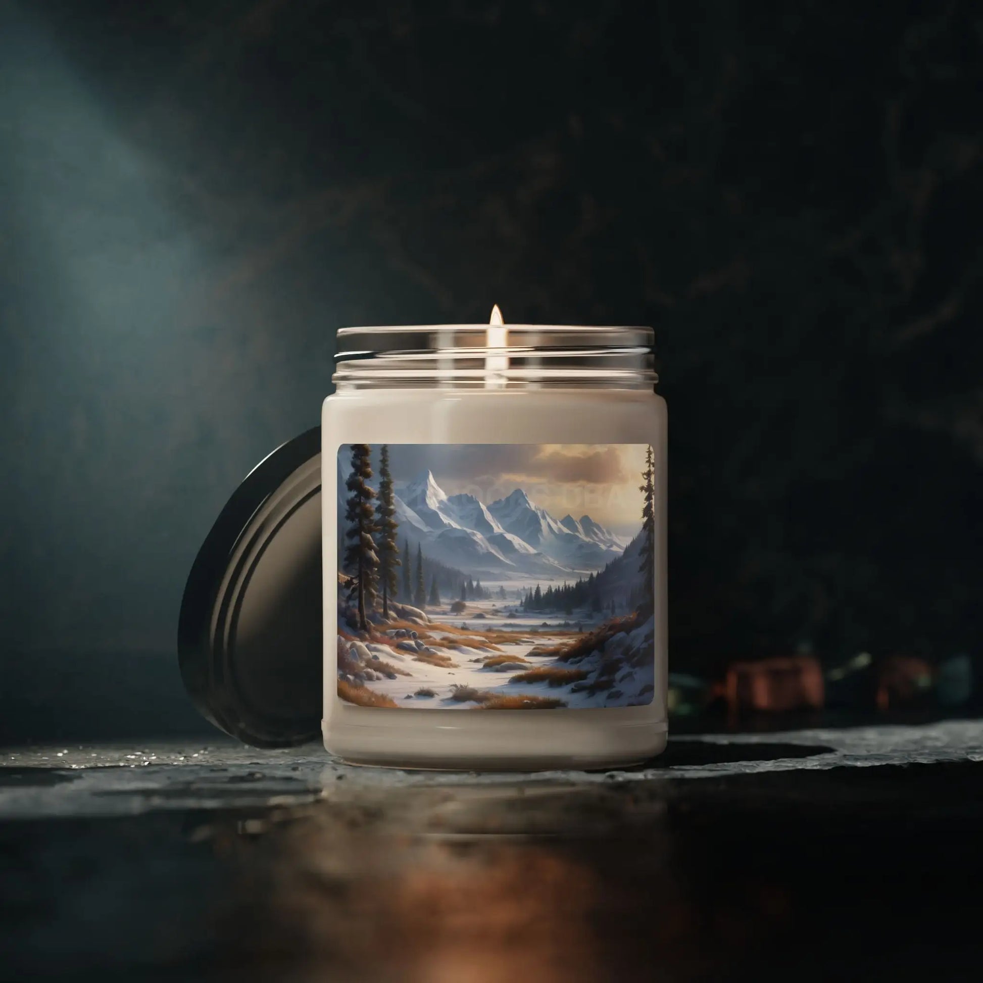 Winter Mountain Escape Scented Soy Candle Nature-Inspired Decor Eco-Friendly Gift Relaxation Home Fragrance Gift