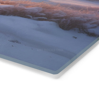 Winter Sunrise Cutting Board — Scenic Snowy Mountain Kitchen Board - Home Decor
