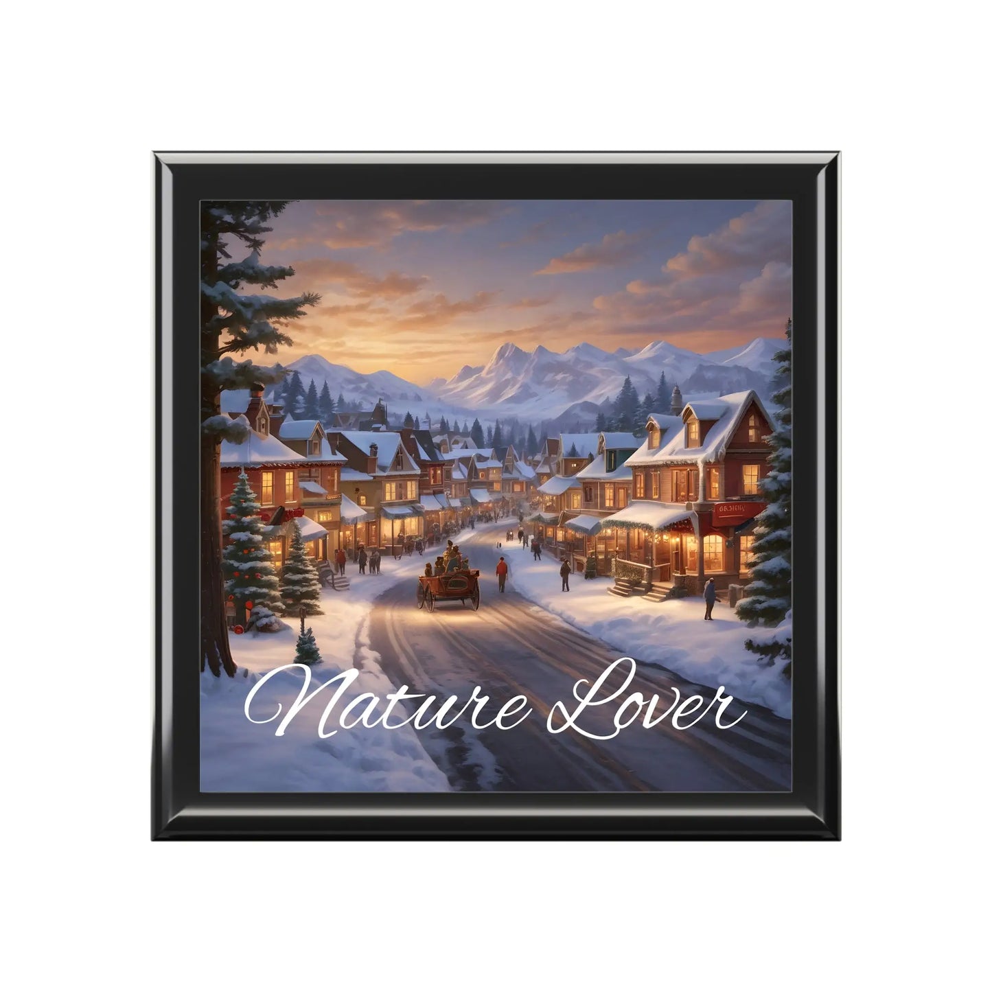 Winter Village Jewelry Box — ’Nature Lover’ Scenic Keepsake - Ebony Black / One size - Home Decor