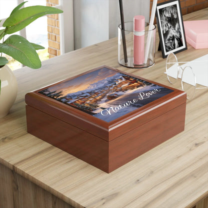 Winter Village Jewelry Box — ’Nature Lover’ Scenic Keepsake - Home Decor