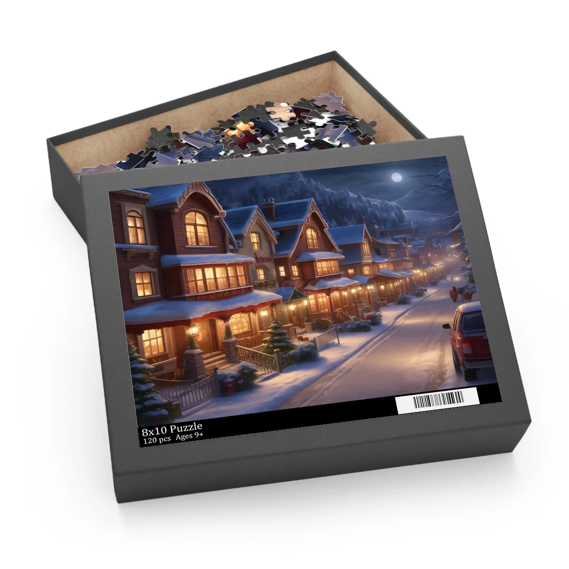 Winter Village Night Jigsaw Puzzle — (120/252/500 pcs) - 10’’ × 8’’ (120 pcs) - Puzzle