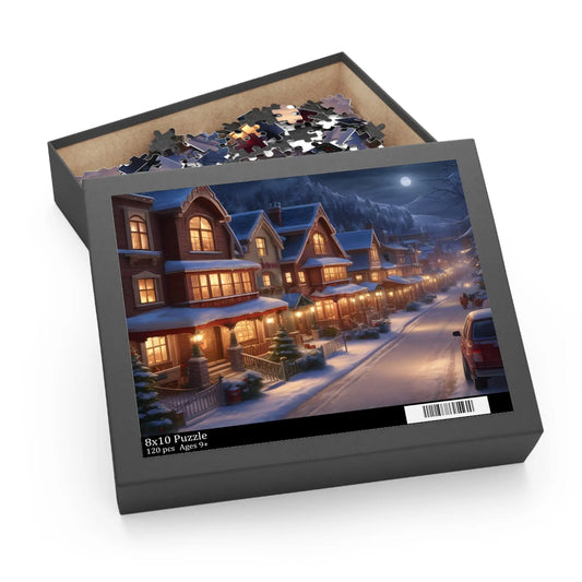 Winter Village Night Jigsaw Puzzle — (120/252/500 pcs) - 10’’ × 8’’ (120 pcs) - Puzzle