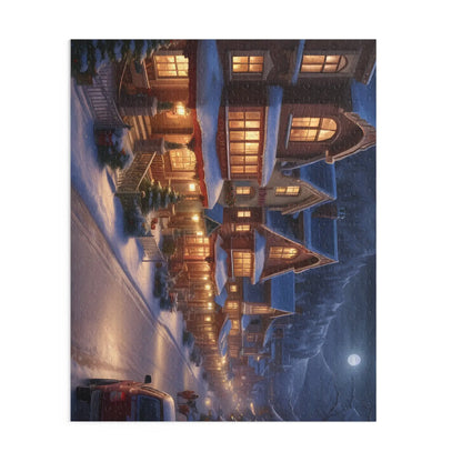 Winter Village Night Jigsaw Puzzle — (120/252/500 pcs) - Puzzle