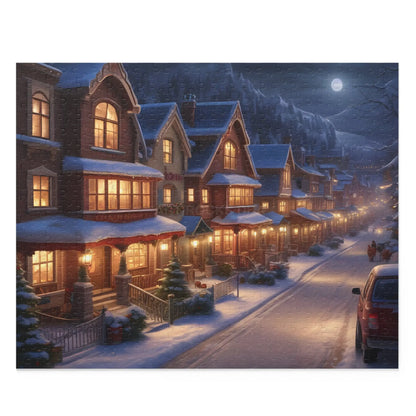 Winter Village Night Jigsaw Puzzle — (120/252/500 pcs) - 20’’ × 16’’ (500 pcs) - Puzzle