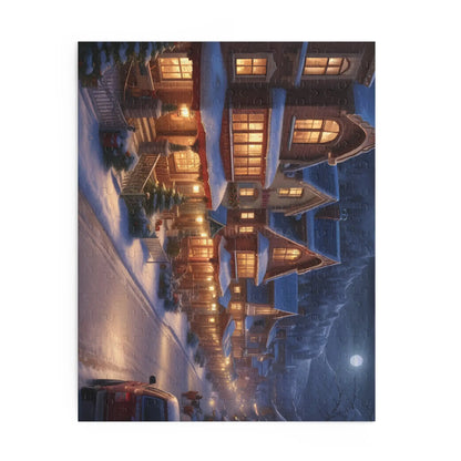 Winter Village Night Jigsaw Puzzle — (120/252/500 pcs) - Puzzle