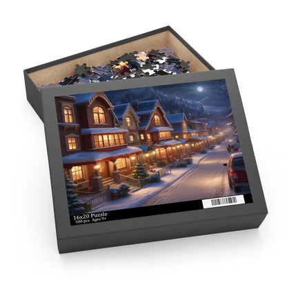 Winter Village Night Jigsaw Puzzle — (120/252/500 pcs) - Puzzle