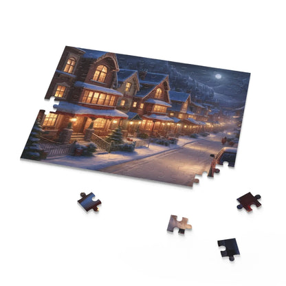 Winter Village Night Jigsaw Puzzle — (120/252/500 pcs) - Puzzle