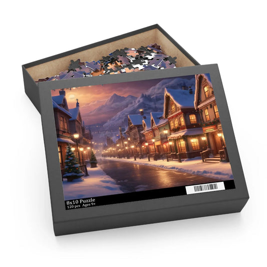 Winter Village Puzzle — Jigsaw (120/252/500 Pieces) - 10’’ × 8’’ (120 pcs) - Puzzle
