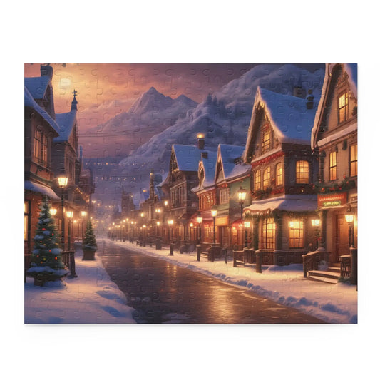 Winter Village Puzzle — Jigsaw (120/252/500 Pieces) - 14’’ × 11’’ (252 pcs) - Puzzle