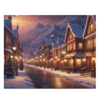 Winter Village Puzzle — Jigsaw (120/252/500 Pieces) - 20’’ × 16’’ (500 pcs) - Puzzle