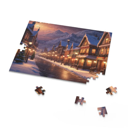 Winter Village Puzzle — Jigsaw (120/252/500 Pieces) - Puzzle