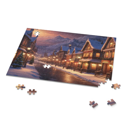 Winter Village Puzzle — Jigsaw (120/252/500 Pieces) - Puzzle