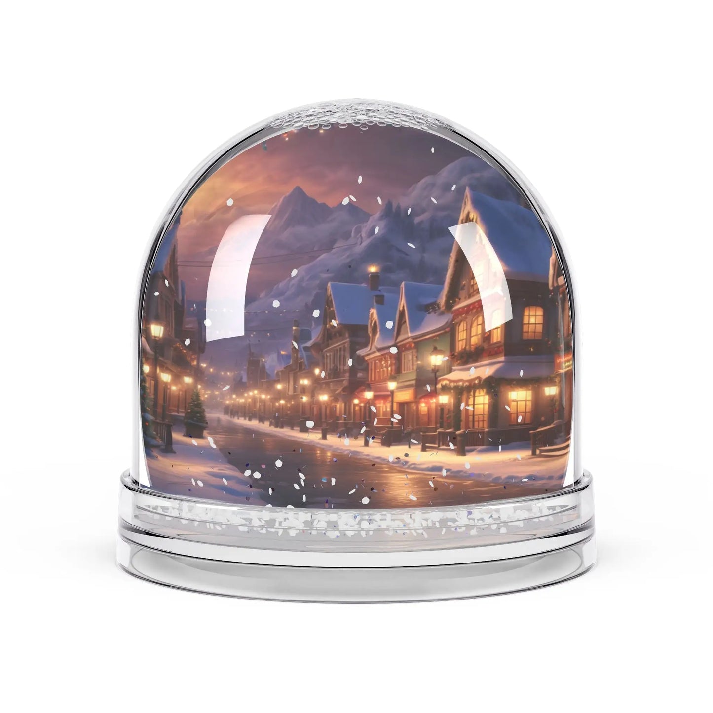 Winter Village Snow Globe — Cozy Holiday Décor Gift - 3.5’’ × 3.4’’ - Home Decor
