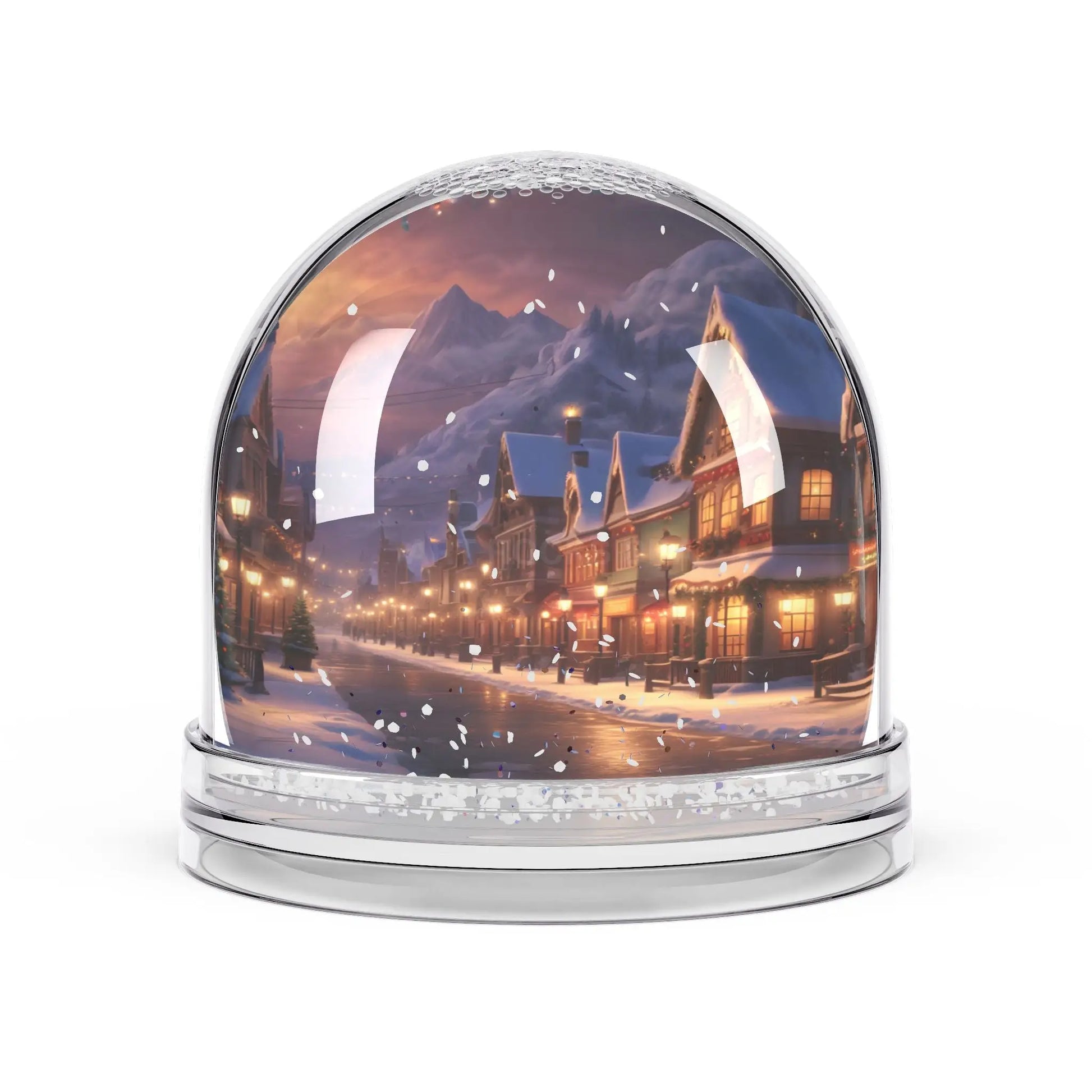 Winter Village Snow Globe — Cozy Holiday Décor Gift - 3.5’’ × 3.4’’ - Home Decor