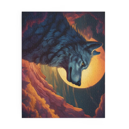Wolf at Sunset Jigsaw Puzzle (120/252/500 pcs) - Puzzle
