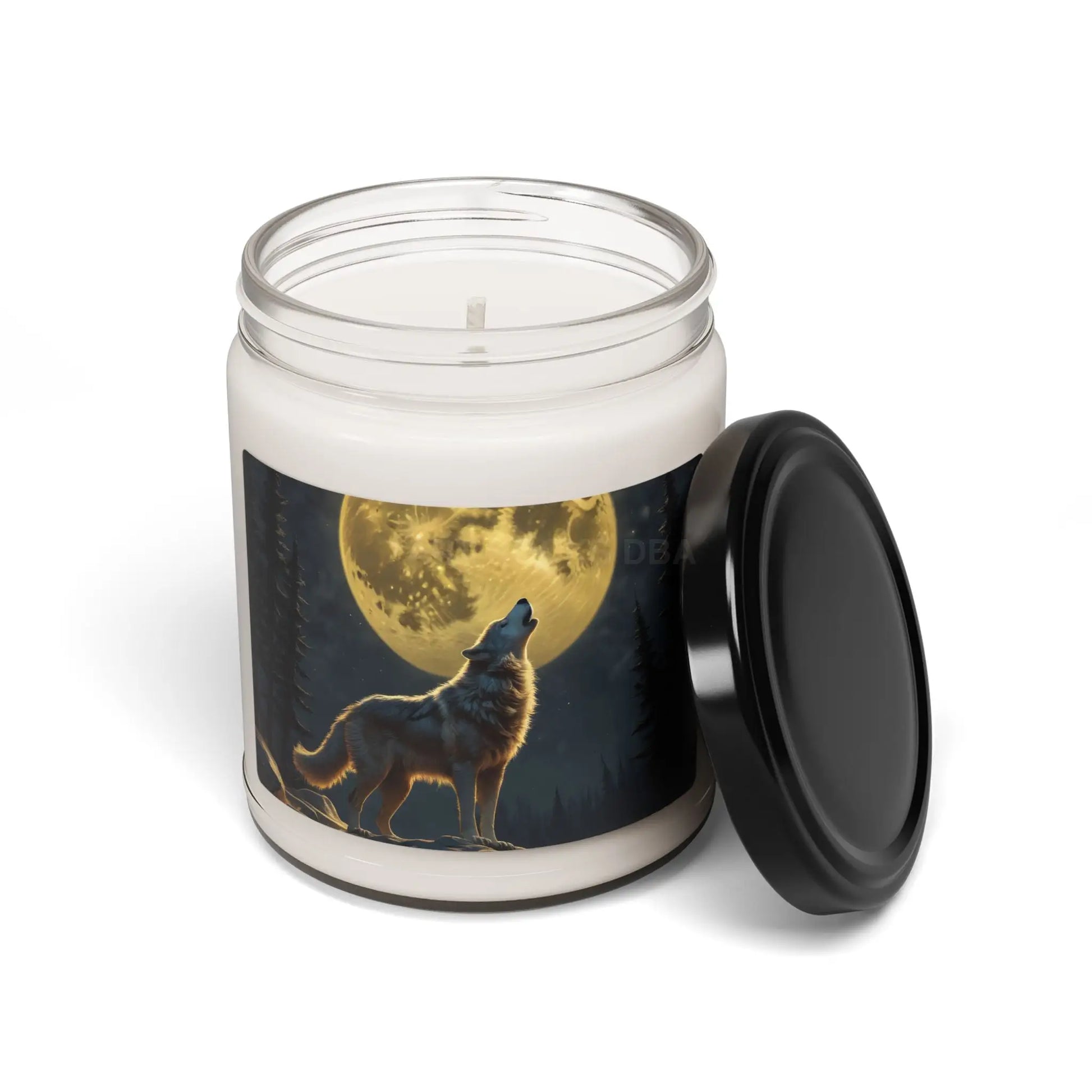 Wolf Howling at the Moon Candle | Aromatherapy Gift Home Decor Eco-Friendly Soothing Candle Nature Lover Gift - Home