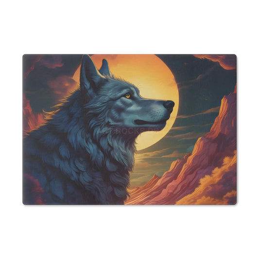 Wolf Moon Cutting Board — Scenic Wolf Kitchen Chopping Board - Small - Home Decor